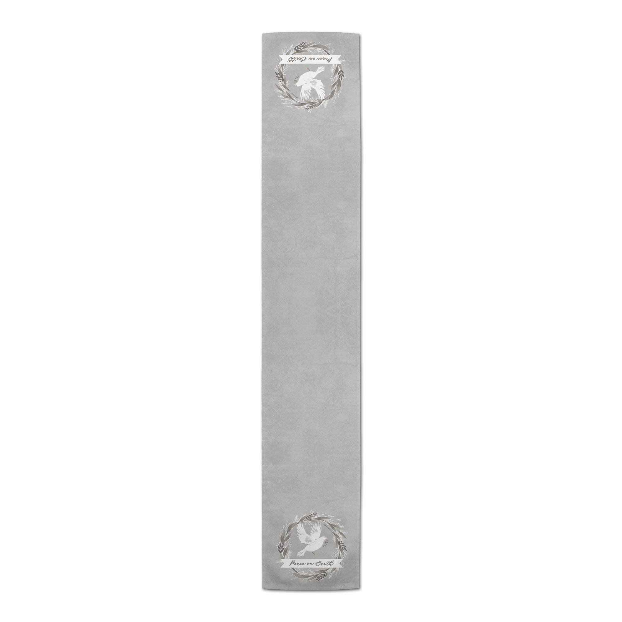 Peace on Earth Dove 16x72 Poly Twill Table Runner